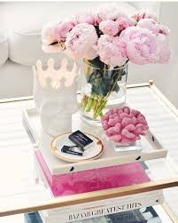Pink Coffee Table Decor How To Style A Coffee Table Skulls And Flowers Decorating With Candle Glam Apartment Decor Small Room Design Coffee Table Candles