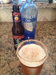 One Shot Of Cake Flavored Vodka In Pumpkin Beer Tastes Like Pumpkin Pie With Ice Cream On Top Pumpkin Drinks Flavored Vodka Pumpkin Beer