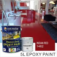 Tidak semua jenis cat baik dan juga cocok untuk kayu merbau sendiri dan juga untu. 5litre Indian Red 1462 Paint Epoxy Floor Paint Coating Four Seasons 5l Cat Lantai Simen Epoxy Shopee Malaysia