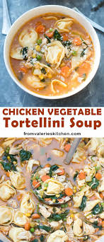 This Chicken Vegetable Tortellini Soup Is Made Easy With A Rotisserie Chicken And Store Bought Ch In 2020 Tortellini Soup Chicken And Vegetables Cheese Tortellini Soup