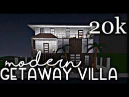 A nice bedroom, fully furnish parlour, kitchen. Bloxburg Modern Getaway Villa Exterior 20k Youtube Villa Exterior Villa Exterior
