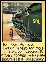3578 Southern Railway Train Station Child Travel Poster Home School Art Decor Train Posters Travel Posters Southern Railways