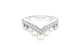 Nhẫn Của Chaumet Josephine Aigrette Với Ngọc Trai Va Kim Cương Pave Diamond Ring Rings Jewelry