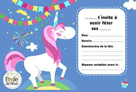 Carte d'invitation d'anniversaire 10 ans. Carton Invitation Anniversaire Gratuit Etoile De Reve Animations