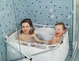 We use a cabin that has only a shower stall and we still bathe my 3 yr old this way when we are there. Trendy Baby Bath Tub For Shower Bathtubs Ideas