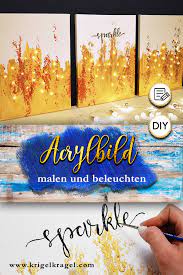Auf leinwand malen 37 originelle amp einfache ideen mit anleitung leinwand malen leinwand leinwand bilder selber gestalten diy romantisch regen leinwand selber gestalten wandkunst malen auf leinwand und dekorativer bemalung um den innenraum individuell zu gestalten. Malen Lernen Leinwand Mit Gold Acryl Und Leds Krigelkragel