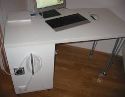 After sanding, i wiped the piece down with tack cloth to remove all sanding residue and put one coat of stain on. Computer Table With Shelf For Printer Ikea Hackers