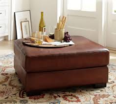 Either sutter home which is pottery barns own furniture manufacturer and makes the majority of their upholstered pieces except for the pb basic, manhattan and solana. Turner Leather Ottoman Pottery Barn