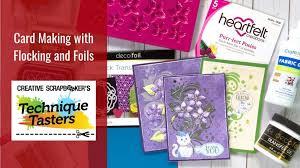 Jun 19, 2019 | cards, tips and techniques, videos | 14 comments. Card Making With Flocking And Foils Technique Tasters 201 Creative Scrapbooking Ideas Tips