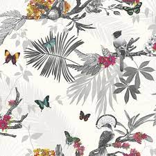 Looking for the best wallpapers? Mystical Forest Wallpaper Glitter Birds Butterflies White Arthouse 664802 5050192664820 Ebay