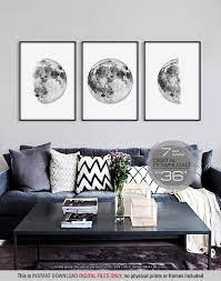 Moon Wall Art Moon Decor Space Wall Art Dining Room Wall Decor Etsy Dining Room Wall Decor Wall Decor Bedroom Wall Art Living Room