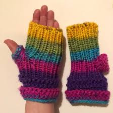 We have almost everything on ebay. Rainbow Fingerless Gloves With Short Thumb Arts Accessability Network Manitoba