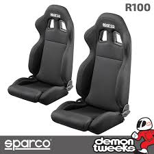 At andy's auto sport, we have a huge variety of seats to ensure that you have all the options you want. 2 X Sparco R100 Reclining Racing Car Sport Bucket Seats Pair Black Ebay