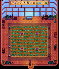 Optimized Sprinkler Layout For Greenhouse Stardew Valley Stardew Valley Layout Stardew Valley Tips