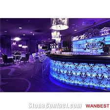 Intimate interior of luxury nightclub, restaurant. Modern Luxury Artificial Marble Acrylic Top Flower Carved Led Nightclub Music Coffee Juice Wine Bar Cocktail Counter Drinking Table For Sale From China Stonecontact Com