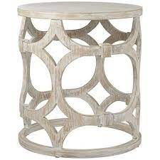Finecasa wooden coffee table,living room tables open storage end table with shelf, 39.7 x 22 x 18.9 inches, accent tables with carved legs for living room, bedroom, whitewash 4.3 out of 5 stars 26 $135.90 $ 135. Lanini Whitewash Accent Table 5w186 Lamps Plus Contemporary Accent Tables Metal End Tables Accent Table Decor