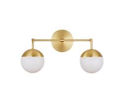 2 Orb Vanity Light Vanity Lighting Brass Vanity Light Bathroom Light Fixtures