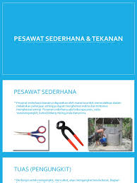 Pengertian macam gambar rumus contoh soal. Pesawat Sederhana Tekanan Pptx