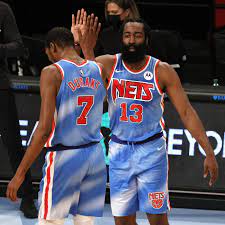 Thank you for visiting my closet nwt nba nike jerseys brooklyn nets 13 james harden 11 kyrie irving 7 kevin durant retro city los. James Harden Records Triple Double In Debut As Brooklyn Defeats Orlando 122 115 Netsdaily