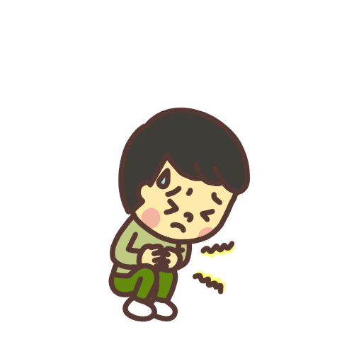 腹痛】お腹が痛くて座り込む子ども（男の子）のイラスト | かわいい子どものイラスト素材（無料） 【イラストバンク 本店】