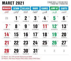 Kalender jawa abadi adalah aplikasi untuk memudahkan mencari hari pasaran jawa dan juga untuk memudahkan mencari tanggal hijriah dan tanggal nasional. Kalender Jawa 2021 Bulan Maret Lengkap Dengan Hari Libur Nasional Kumparan Com