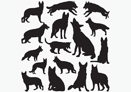 Download German Shepherd Silhouettes Graphic By Octopusgraphic Creative Fabrica PSD Mockup Templates