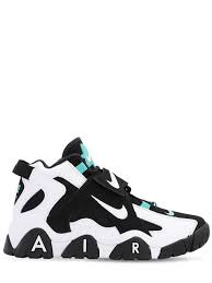 Nike alpha huarache elite 3 mid. Nike Leather Air Barrage Mid In White Black Blue Black For Men Lyst