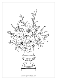 A nondescript black and white drawing with flowers turns into a picture saturated with colors in just a few minutes. Flower Coloring Pages Plant Tree Coloring Pages Leaf Coloring Pages Free Printables Coloring Sheets Megaworkbook