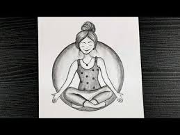World Yoga Day Drawing How To Draw Yoga Day Special Drawing Easy Pencil Drawing Youtube Yoda Drawing Yoga Drawing World Yoga Day