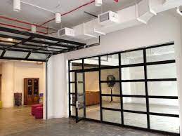 Precision garage door of simi valley. Contemporary Aluminum Clear Tempered Glass Garage Door With Passage Lux Garage Doors