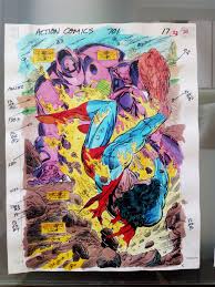 original color guide splash page superman - 60$, in US and european artwork  ...'s for sale - original color guides covers / splash pages Comic Art  Gallery Room