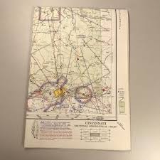 1969 Cincinnati Aeronautical Chart Vintage Map Of St Louis