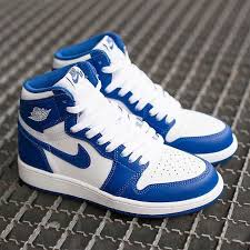 Looks Like The Air Jordan 1 Retro High Og Storm Blue Is Releasing In Kids Sizes Earlier Than Expected For Jordan Shoes Girls Nike Air Shoes Sneakers Fashion
