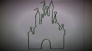.cinderella castle drawing easy disney castle logo outline magic kingdom castle outline walt disney castle outline disney world castle black and white clip art disney castle stencil printable. How To Draw The Disney Castle Outline Youtube