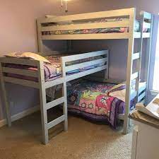 l shaped triple bunk ana white diy bunk bed bunk bed plans cool bunk beds