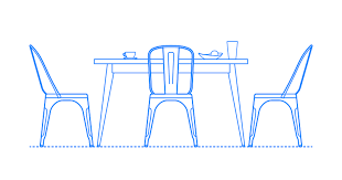 The smallest dining table we recommend is a 23'' wide by 30'' long table for two. Dining Room Furniture Dimensions Drawings Dimensions Com