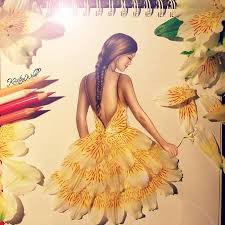 Can T Say Anything It S Too Beautiful Ilustrasi Model Pakaian Lukisan Kreatif