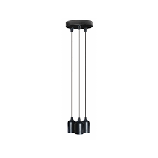 Fantado Triple Socket Metal Black Hardwire Cord Kit Ceiling Pendant Light Fixture W Braided Cloth Cord 10 Ft By Paperlanternstore Walmart Com Walmart Com
