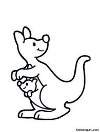 Free Printable Animal Kangaroo With Baby Coloring Pages For Kids Print Out Baby Animal Coloring Pages Zoo Animal Coloring Pages Easy Animal Drawings