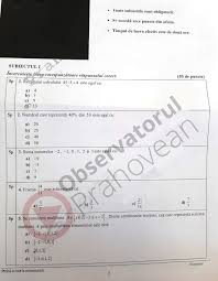 Subiectele trebuie să aibă structura celor de. Simularea EvaluÄrii NaÈionale Pentru Clasa A Viii A Ce Subiecte Au Picat La MatematicÄ Stirileprotv Ro