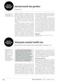 The american bar association is committed to improving the legal profession, eliminating bias and enhancing diversity, and advancing the rule of law. Pdf Malaysian Mental Health Law