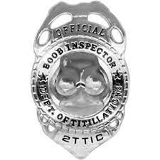 Amazon.com : 1 X Boobie Inspector Police Badge : Other Products : Office  Products