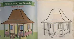 Rumah adat di daerah jawa tengah yang sekarang banyak kita kenal mungkin adalah rumah joglo. Gambar Rumah Adat Untuk Diwarnai