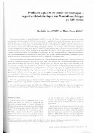 Hallavant Ch Et Ruas M P Pratiques Agraires Et Terroir De Montagne Regard Archeobotanique Sur Montaillou Ariege Au Xiiie S Charlotte Hallavant Academia Edu