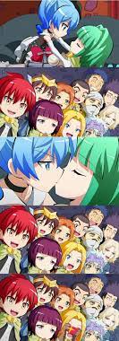 Korosensei Quest Nagisa Kisses Kayano Nagisa Just Looks So Upset It S Hilarious Assasination Classroom Anime Funny Nagisa And Karma