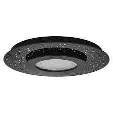 Bitte geben sie eine emailadresse an. Led Deckenleuchte Rund Azurreka Swarovski 24 W Schwarz O X H 50 X 6 Cm Bauhaus
