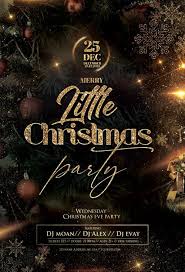 Little Christmas Party Free Flyer Template Event Flyer Free Flyer Templates Christmas Flyer