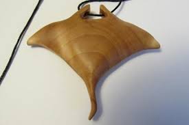 Manta Ray Pendant Wood Manta Ray Carved Stingray Etsy In 2020 Carving Manta Ray Wood Jewelery