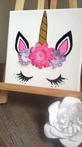 Cadre Licorne 3d Tete De Licorne Avec Strass Crafts Diy Enfant Unicorn Party