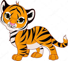 Descargue El Vector De Stock Imagen De Caminar Tigre Lindo Bebe Sin Royalties 4454474 De La Coleccion De Millones De F Animali Animali Selvatici Disegni Kawaii